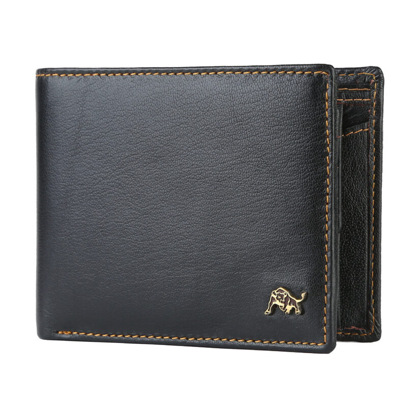 Black OverFlap Leather Wallet