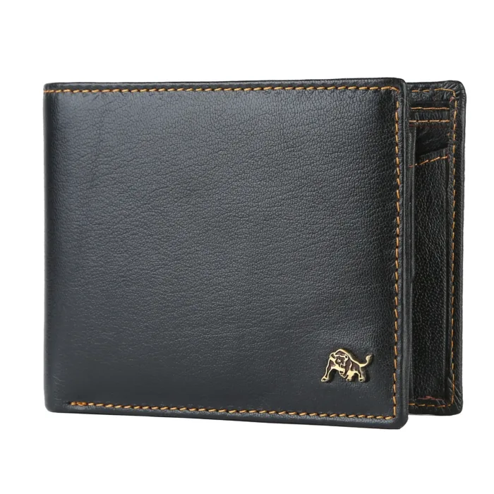 Black OverFlap Leather Wallet