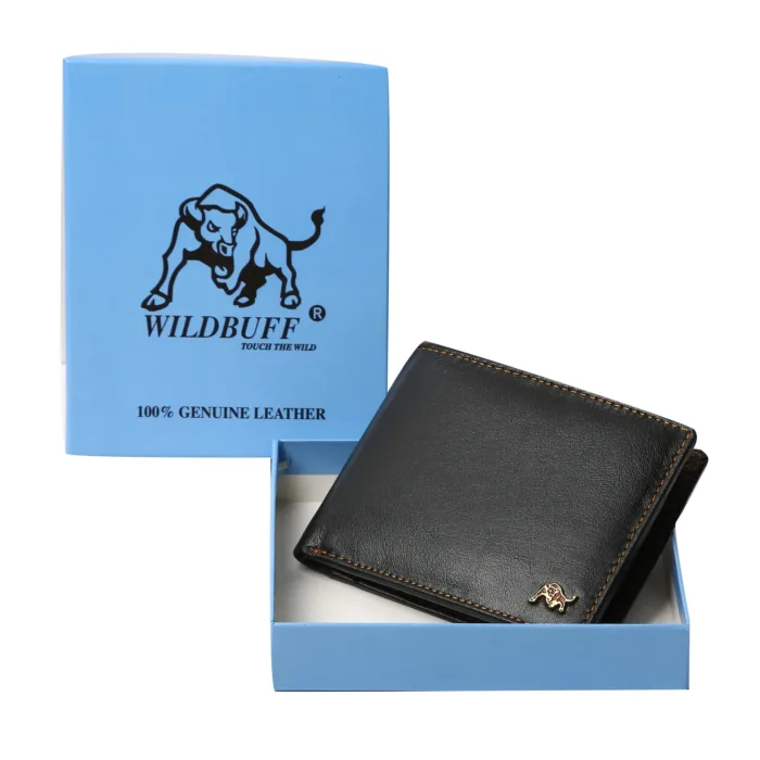 Black Over flap Leather Wallet