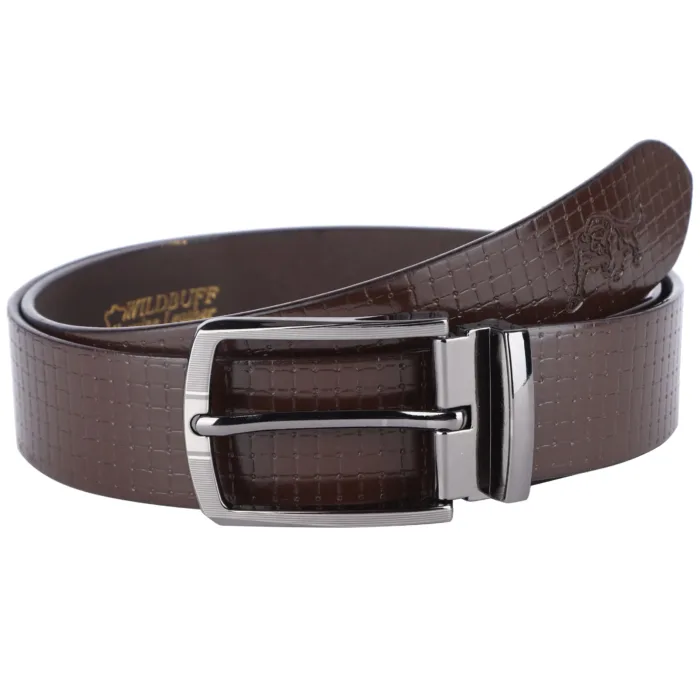 Men's Big Square Vegetable Tanned Genuine Leather Belt