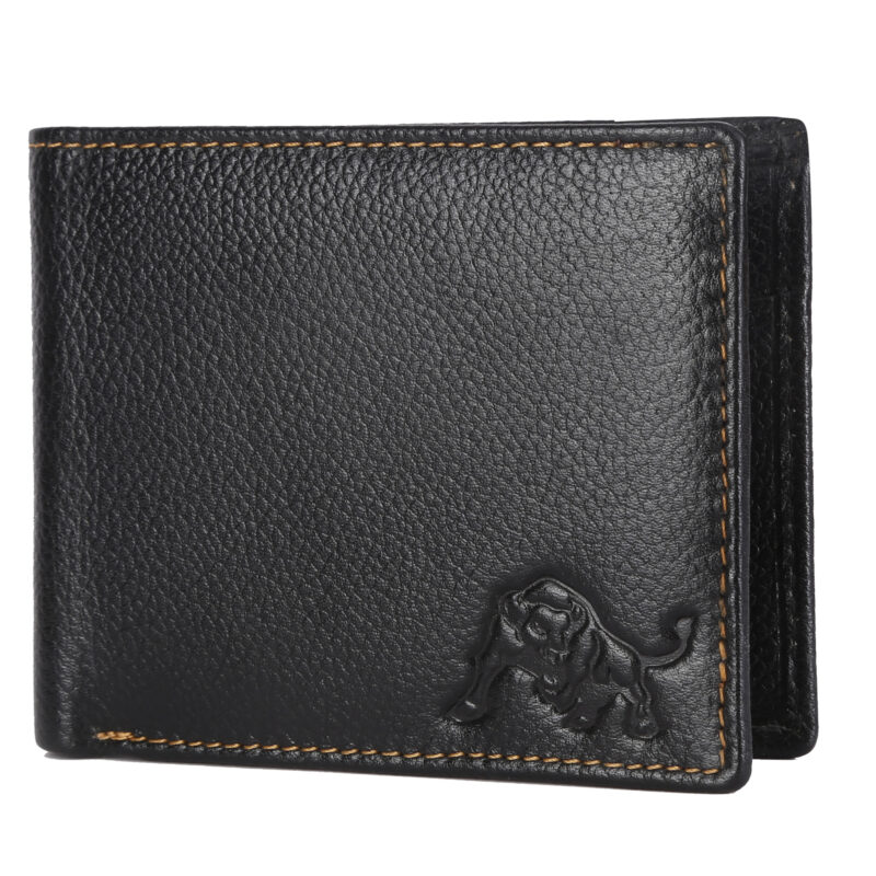 BLACK PRINTED NAPA LEATHER WALLET