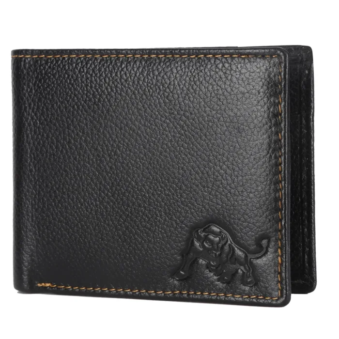 BLACK PRINTED NAPA LEATHER WALLET
